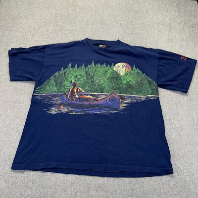 #ad Vintage Signal T Shirt Mens XL Native American Indian Wild Life Single Stitch