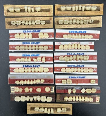 #ad Vintage Antique KROMODENT Dental Tooth Shade Guides Oddity ALL ONE PRICE ..