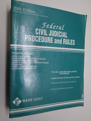#ad Federal Civil Judicial Procedure And Rules Title 28 Constitution United State
