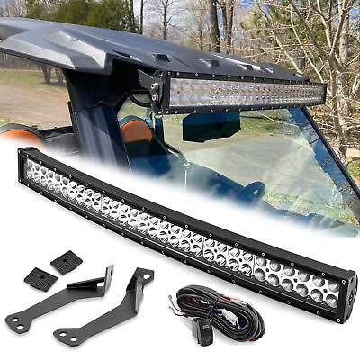 #ad FIT POLARIS RZR XP 1000 900 32quot;Inch 180W Curved LED LIGHT BAR Upper ROOF BRACKET