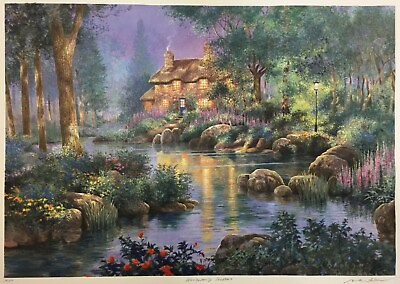 #ad Woodland Stream by Andrew Warden UNFRAMED Serigraph Hand Signed Edition of 25