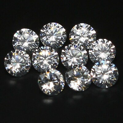 #ad Superb DE Color VVS1 10 Pc Lot 2.50 mm Round Brilliant Cut White Loose Diamond