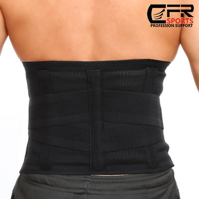 #ad Lower Back Support Brace Lumbar Waist Belt Double Pull Breathable Belt Men Women