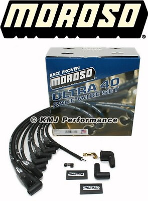 #ad Moroso 73712 Black Ultra 40 Race Spark Plug Wires Big Block Chevy HEI 396 454