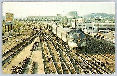 #ad Camp;O Bamp;O C.U.T. Amtrak No. 2 Cincinnati Union Terminal Train Locomotive Postcard
