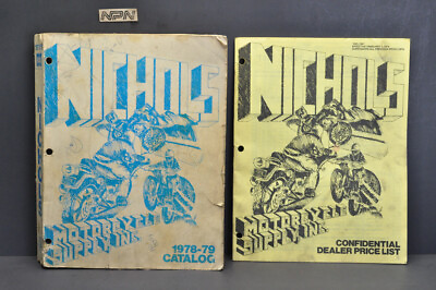 #ad Vintage 1978 79 Nichols Motorcycle Supply Catalog amp; Dealer Price List Guide Book
