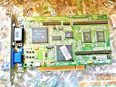 #ad VINTAGE Matrox PCI 2 MB VGA Video Card 576 05 Rev B Compaq 243136 001 RM2