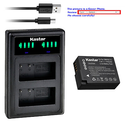 #ad Kastar Battery LLD2 USB Charger for Panasonic DMW BLC12 Panasonic Lumix DMC G85