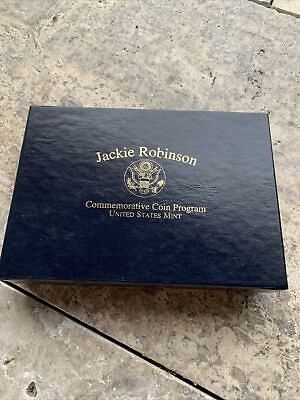 #ad 1997 W 50th Anniv. Jackie Robinson Commemorative Coin Program US Mint Box Only