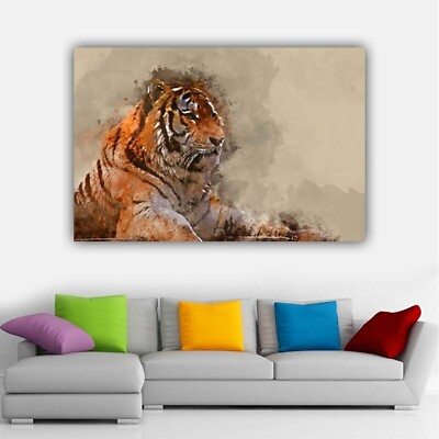 #ad CHOP1676 100% hand painted tiget animals oil painting art on canvas