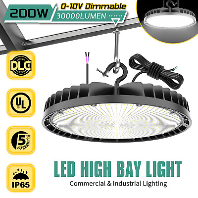 #ad #ad 200W LED High Bay Light Dimmable Industrial Workshop Lamp 30000lm 5000K Daylight