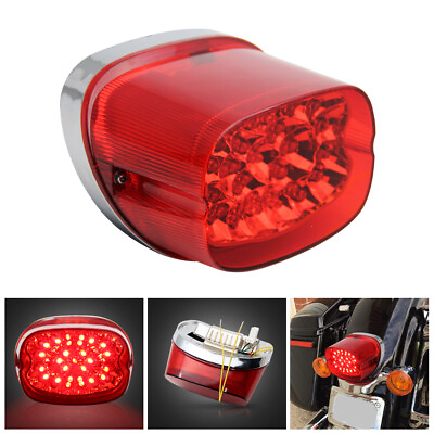 #ad Motorcycle Red Lens LED Brake Tail Light Turn Singal For Electra Glide Dyna