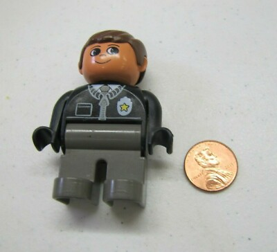 Lego Duplo POLICEMAN CHIEF COP POLICE for STATION CAR MOTORCYCLE 2.5quot; Vintage