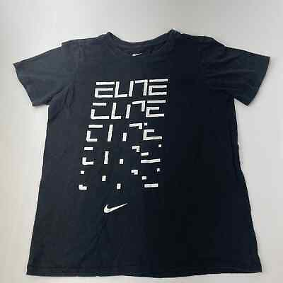 #ad Boys Black Elite Nike T Shirt Size Large