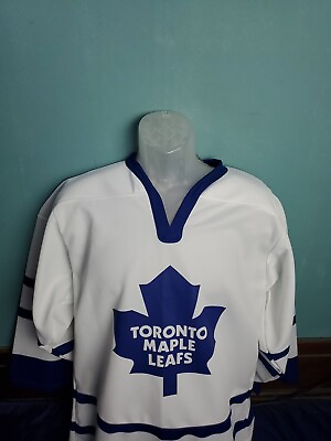 #ad Vintage Toronto Maple Leafs CCM Hockey Jersey Men#x27;s Size Small S White NHL