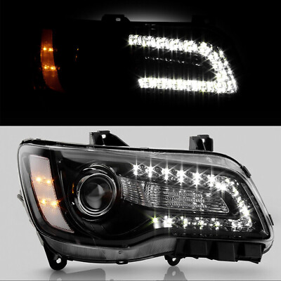 #ad For 15 17 Chrysler 300 LED Light Bar Halogen Type Projector Headlight Passenger