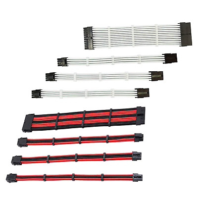 #ad 4pcs Supply Cables Extension Cable Kit Connectors with Combs Hard