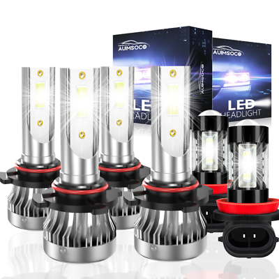 #ad #ad 9005 9006 H11 LED Combo Headlights Fog Light Kit High Low Beam Bulbs White 6000K