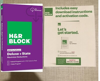 #ad #ad Hamp;R Block Deluxe Federal amp; State 2023 Tax Software Brand New