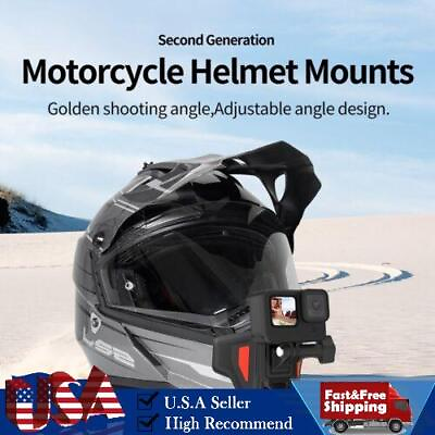 #ad Motorcycle Helmet Mount Strap Front Chin Foldable For GoPro Osmo Camera
