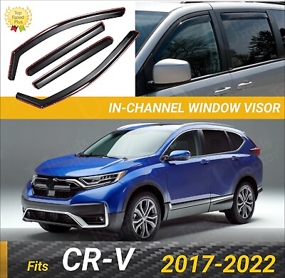 #ad Fits 2017 2022 Honda CRV In Channel Window Vent Visors Sun Rain Wind Deflectors