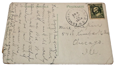 #ad 1910 MISSOURI PACIFIC MOPAC LONGVIEW amp; LAREDO RPO HANDLED POST CARD Iamp;GN DEPOT
