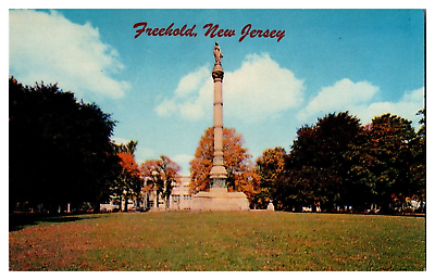#ad Postcard Molly Pitcher Statue amp; Park Monmouth County Court House Freehold NJ