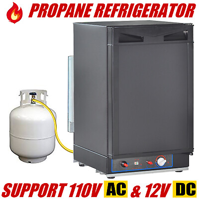 #ad Mini Fridge Gas Propane Refrigerator RV Fridge Compact Freestanding AC DC 1.4 Cu