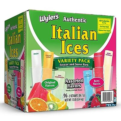 #ad #ad Wylers Authentic Italian Ice Fat Free Freezer Bars Original Flavors 2oz bars