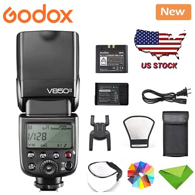 #ad US Godox V850II 2.4G HSS Camera Flash Speedlite Li ion Battery for Canon Nikon