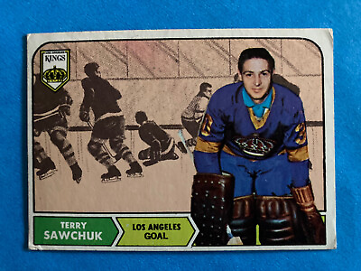 #ad 1968 Topps #34 Terry Sawchuk EX Los Angeles