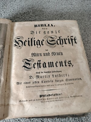 #ad 1800#x27;s Family German Martin Luther Bible Heilige Schrift Shank Genealogy Illustr