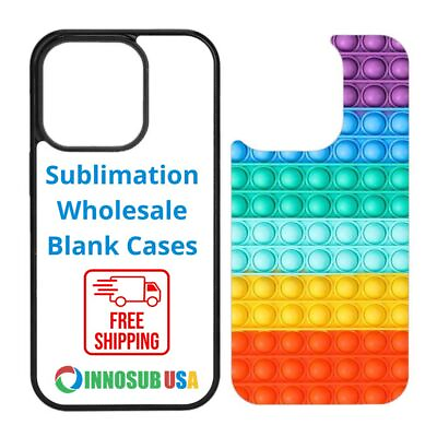 #ad 5 Sublimation Phone Cases Blank Rubber For iPhone 15 14 13 12 Pro MAX Galaxy S23