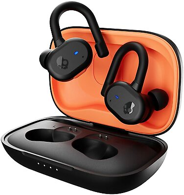 #ad Skullcandy Push Active True Wireless Earbuds Black Orange Certified Refurbished