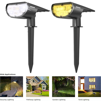 14 LED Solar Outdoor Spotlights Landscape Lights Garden Pathway Lamps Waterproof