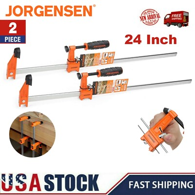 #ad #ad Jorgensen 2 pack Medium Duty Steel Bar Clamp Set with 600 lbs Load limit 24 inch