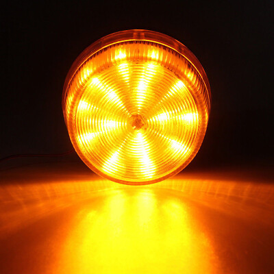 LED DC12V Warning Flash Light Amber Car Beacon Strobe Emergency LED Lamp