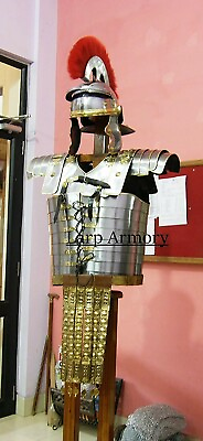 #ad #ad Roman Lorica Segmentata Armor w Attached Roman Cingulum Belt amp; Centurion Helmet