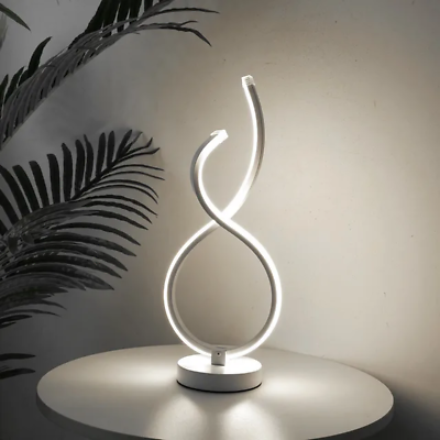 #ad Modern LED Bedside Lamp Helical Shape Desktop Decor Light Art Decoration Atmosph