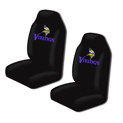 #ad New NFL Minnesota Vikings 2 Front Universal Fit Car Truck Bucket Seat Covers
