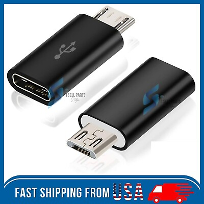 #ad LOT USB 3.1 Type C Female to Micro USB Male Adapter Converter Connector USB C