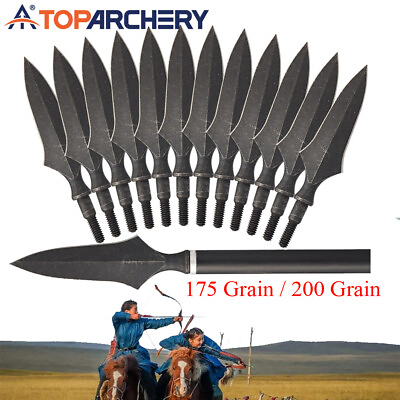 #ad 175 200 grain Arrowheads Hunting Broadheads for Archery Compound Recurve bow
