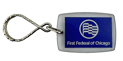 #ad First Federal of Chicago Bank Vintage Keychain