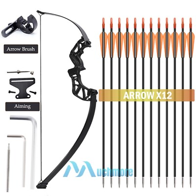 #ad Archery 52quot; Takedown Recurve Bow amp; 12XArrows for Adult Beginner Hunting amp; Target