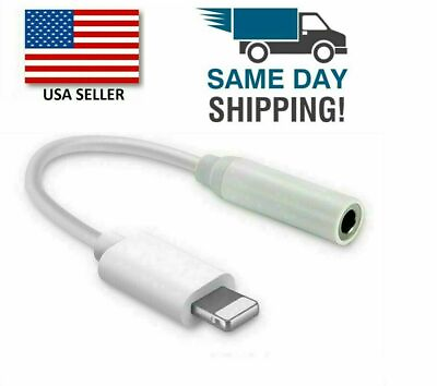 #ad For iPhone Headphone Adapter Jack 8 Pin to 3.5mm Aux Cord Dongle Converter USA
