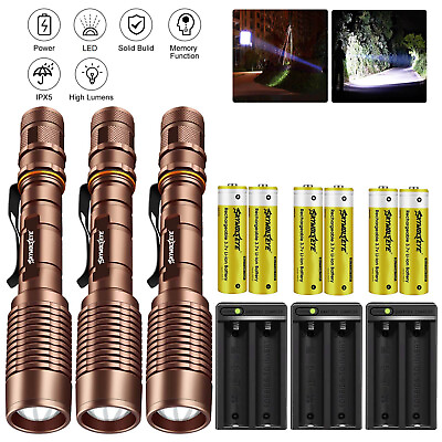 #ad #ad Super Bright LED Flashlight Torch Rechargeable Flashlight Tactical Police