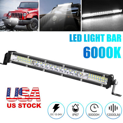 #ad #ad 20quot;inch 1520W LED Light Bar Flood Spot Combo For Jeep Offroad Driving Truck SUV