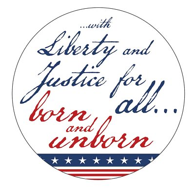#ad #ad Liberty And Justice For All Pro Life Sticker