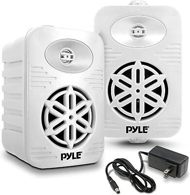 #ad Pyle 5.25quot; Bluetooth Indoor Outdoor Speakers Pair 500W 2 Way Waterproof White