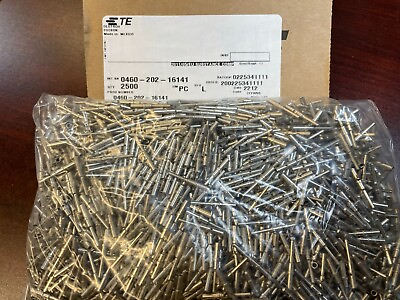 #ad Lot of 100 0460 202 16141 TE Conn Deutsch Size 16 20 16 AWG Nickel Solid Pin
